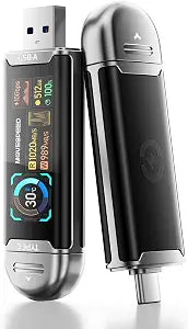 MOVE SPEED 512GB USB Drive with Smart Display 1090MB/s USB 3.2 Gen2 and Type C SSD Memory Stick for ProRes 4K Video iPhone 17/16/15, Android Phone, Windows, Mac, Tablet