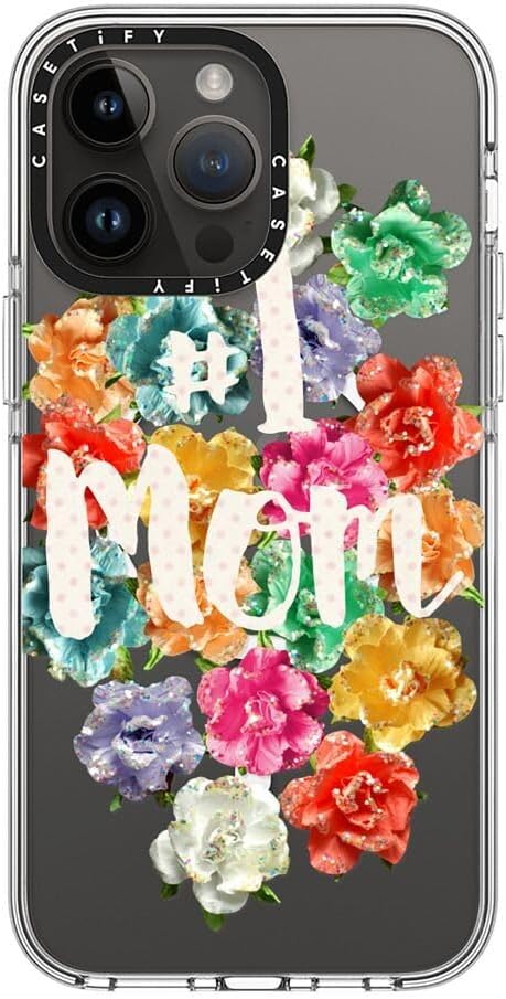 CASETiFY Clear iPhone 14 Pro Max Case [Not Yellowing / 6.6 ft. 3X Military Grade Drop Protection/Compatible with Magsafe] - #1 Mom - Clear