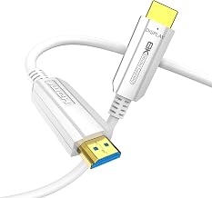 Fiber Optic HDMI Cable 6FT, 8K Long HDMI 2.1 Cable, 48Gbps White HDMI Cable 8K@60Hz 4K@120Hz, Dynamic HDR, eARC, HDCP 2.2&2.3, 3D, for Laptop, PC, Monitor, PS5, PS4, Xbox, HDTV, Projector - Image 1