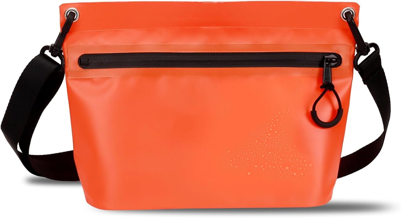 Waterproof Bag Fanny Pouch for Phone Passport Purse, Handle & Adjustable Strap for for Swim, Travel, Beach