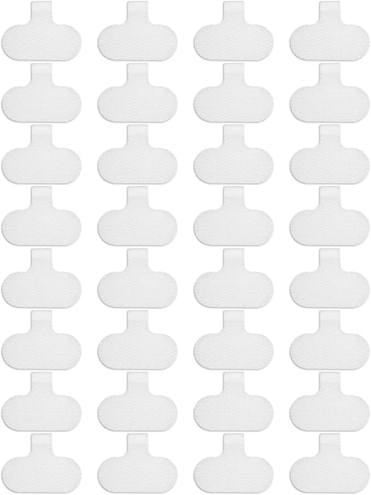 32 Write On Wire Labels - White, 1.2" x 0.63" for Electronics & Computers Cable Management