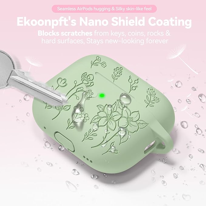 for AirPods Pro 3 Case, Soft Silicone Airpod Pro Case Cover with Keychain & Cleaning Kit Compatible with AirPods Pro 3rd Generation 2025 for Women Girly, Anti-Scratch