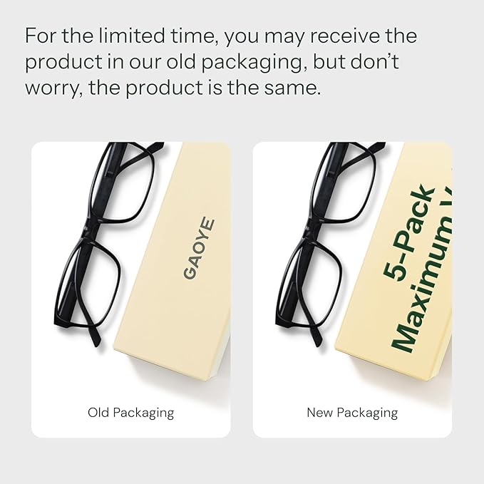Gaoye 4.5 Professional Reading Glasses for All Day - Computer Readers with Blue Light Protection - Value Pack