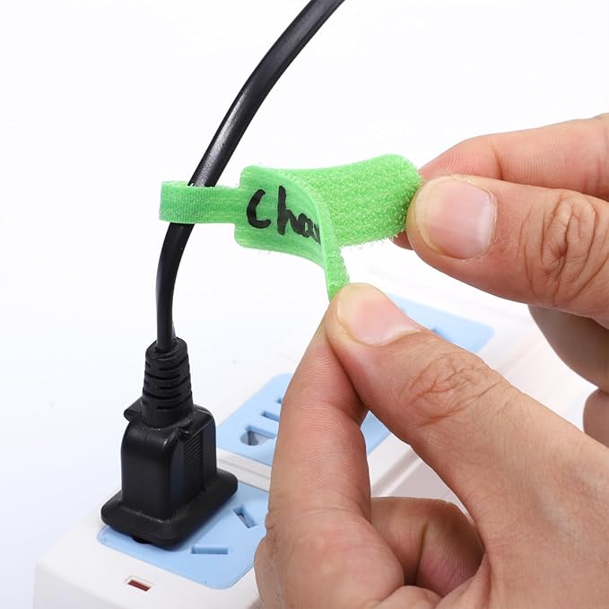 30 PCS Cable Labels, Multi-Color Write On Cord Label and Wire Tags for Electronic, Computers Cable Management and Identification Xmas Decoration