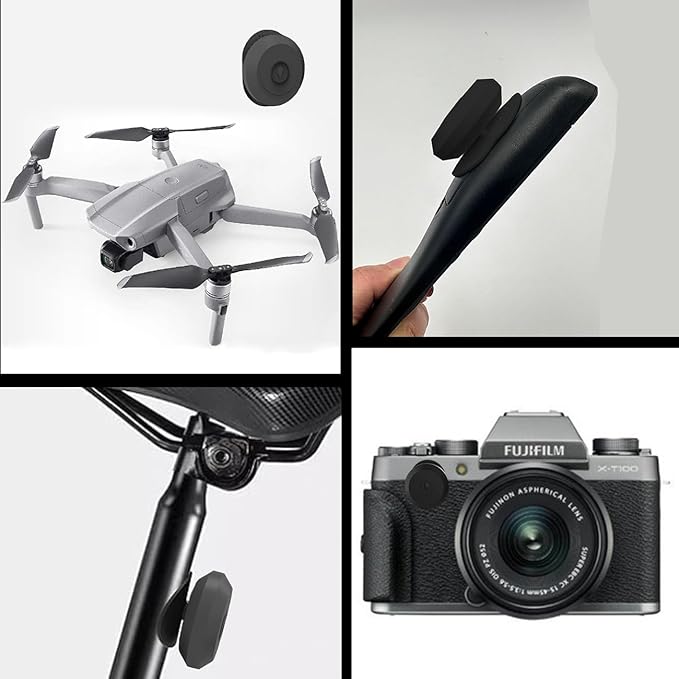 Airtag Sticker Mount with 3M Adhesive Sticker, IPX8 Waterproof Holder/Case Compatible with Apple Airtag Air Tags, Hidden Shockproof Protective Silicone Case for Luggage Laptop Car Bike Remote Drone