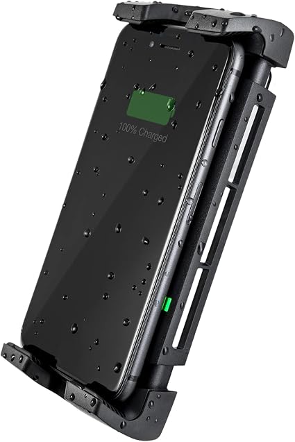 SCANSTRUT Active 15W Waterproof Wireless Charger Mount, IPX6 Rated, 12/24V Qi Fast Charging Phone Holder for Boats, RVs & ATVs, One-Hand Docking, Secure Grip, Universal Compatibility