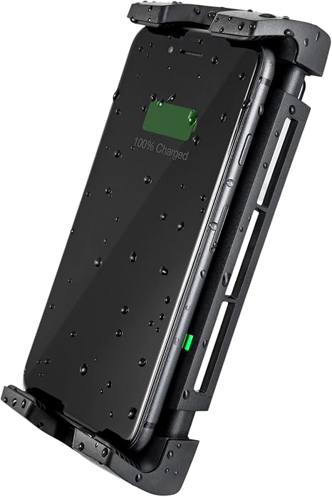 SCANSTRUT Active 15W Waterproof Wireless Charger Mount, IPX6 Rated, 12/24V Qi Fast Charging Phone Holder for Boats, RVs & ATVs, One-Hand Docking, Secure Grip, Universal Compatibility