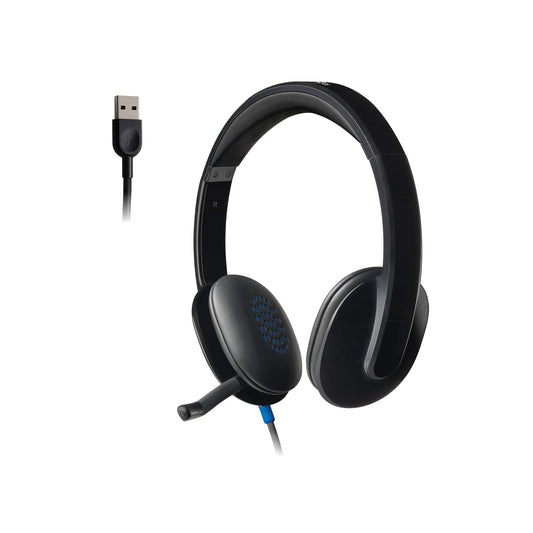 Logitech H540 Wired Headset for Windows and Mac, USB-A, Black