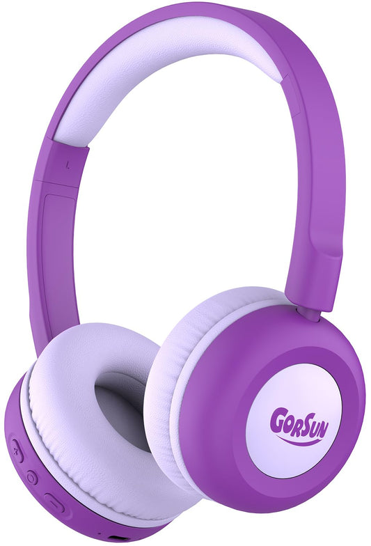 gorsun Kids Bluetooth Headphones,Toddler Headphones with Microphone,85dB Volume Limited,Bluetooth 5.3 Twistable Lightweight Kids Wireless Earphones for Boy Girl Tablet Travel School