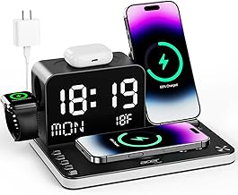 Acer Gadget 7-in-1 Wireless Charging Station Charger Stand for Multiple Devices for Apple - iPhone 17 16 15 14 13 12 Pro Max Apple Watch Airpods, Wireless iPhone Charger Station with Bluetooth TimeSyn - Image 1