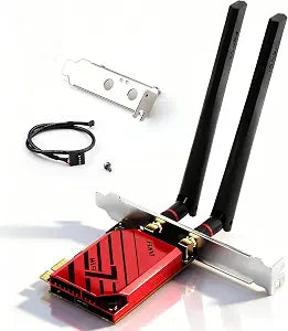 WiFi 7 Gaming PCIe Card 6.5Gbps Tri-Band MT7925 Bluetooth 5.4 Low Latency
