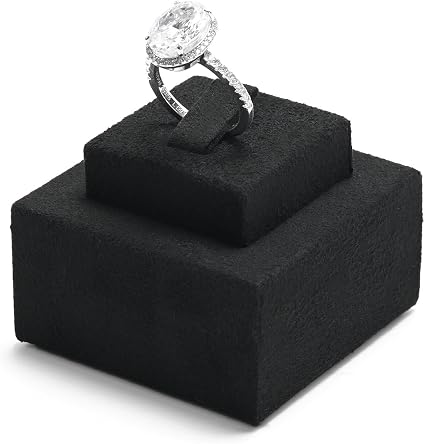 Oirlv Microfiber Ring Display Stand Black
