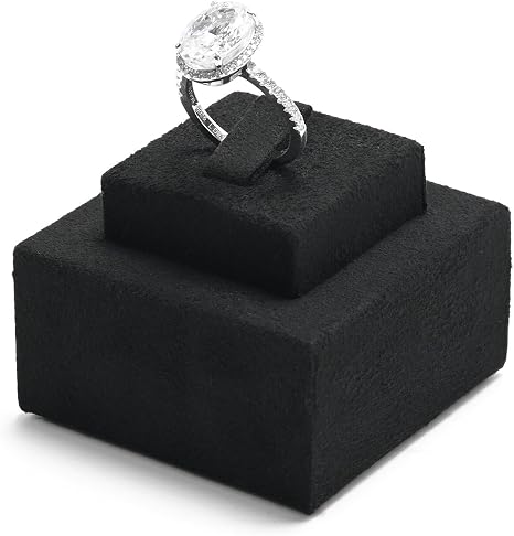 Oirlv Microfiber Ring Display Stand Black