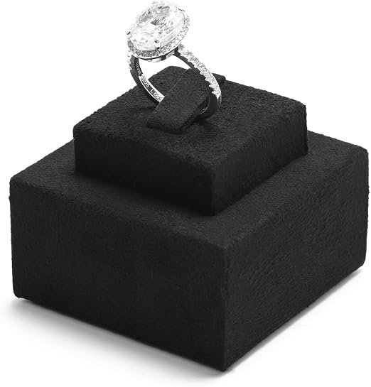Oirlv Microfiber Ring Display Stand Black