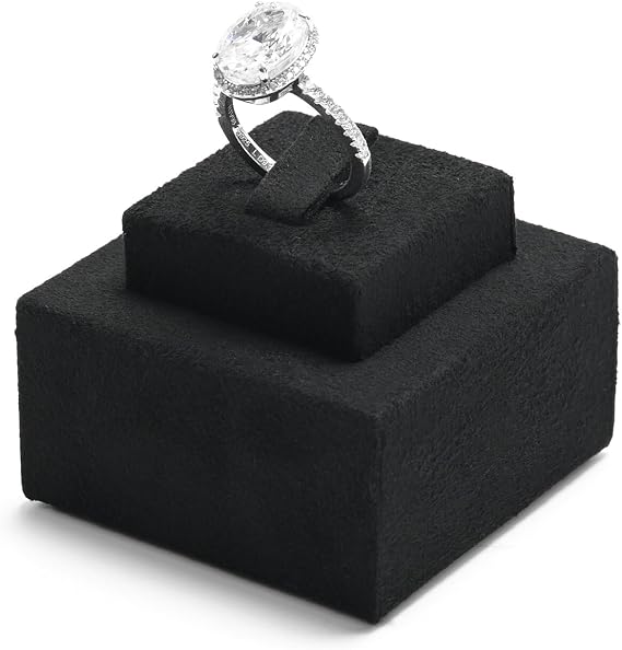 Oirlv Microfiber Ring Display Stand Black