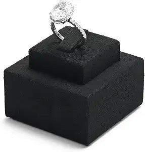 Oirlv Microfiber Ring Display Stand Black