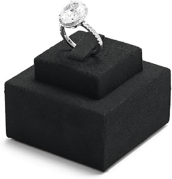 Oirlv Microfiber Ring Display Stand Black