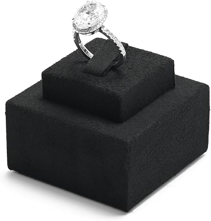 Oirlv Microfiber Ring Display Stand Black