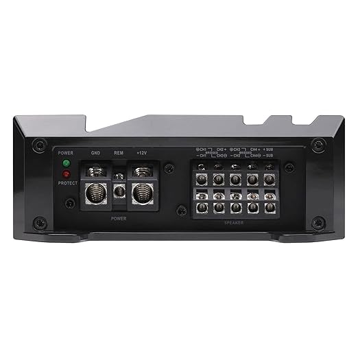 MB Quart Formula 900 Watt 1 Ohm Stable 5 Channel Full Range Class Q1 Car Audio Mobile Amplifier with Bass Remote, FA2-900.5, Black