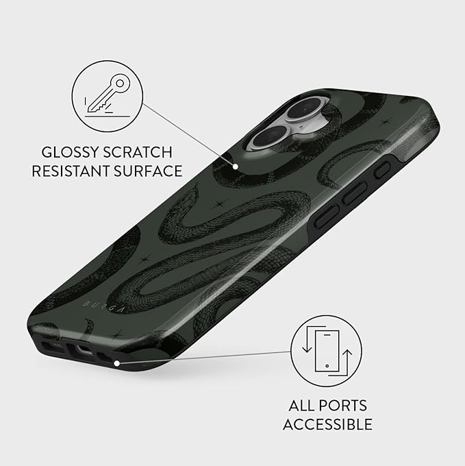 BURGA Phone Case for iPhone 16 - Cute, Trendy, Aesthetic, Pattern Phone Cover, Hard Shell Protection - fits Apple iPhone 16 Case for Women and Men