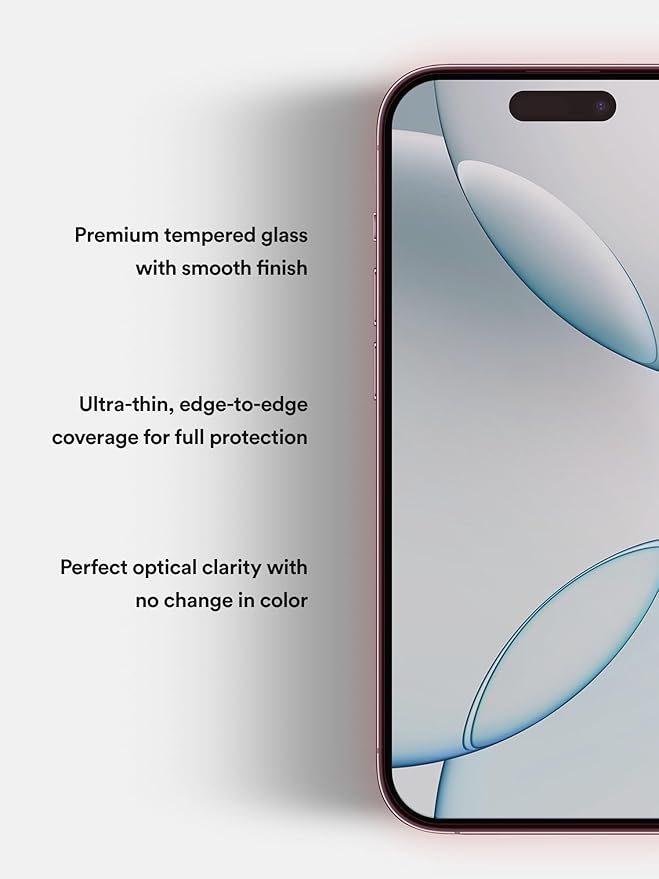 BodyGuardz Red Light Converter Privacy Screen Protector – Passive Red Light Therapy for Face - Promotes Better Sleep, Healthier Skin, Reduced Eye Strain - Privacy Glass, Easy Install (iPhone 17)