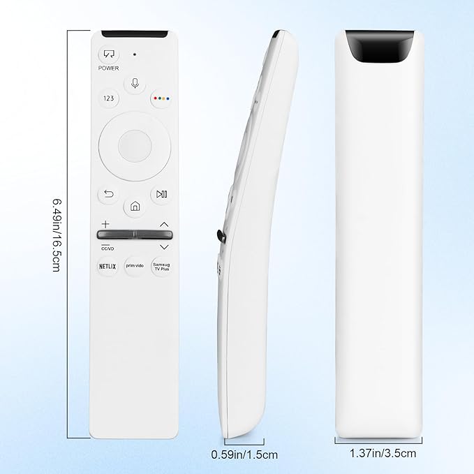 Frame TV Remote Replacement for Samsung Smart TV Remote BN59-01330H/RMCSPR1AP1 with Voice Control, Compatible with Samsung QLED 4K UHD Quantum HDR Smart TV with Three Shortcut Keys and Art Mode, White