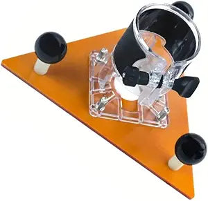 Router Base Plate Palm Router Triangular Base ABS Balance Plate for Inside Diameter 65mm Trimming Machine Use in Chamfering Grooving