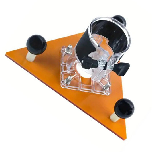 Router Base Plate Palm Router Triangular Base ABS Balance Plate for Inside Diameter 65mm Trimming Machine Use in Chamfering Grooving