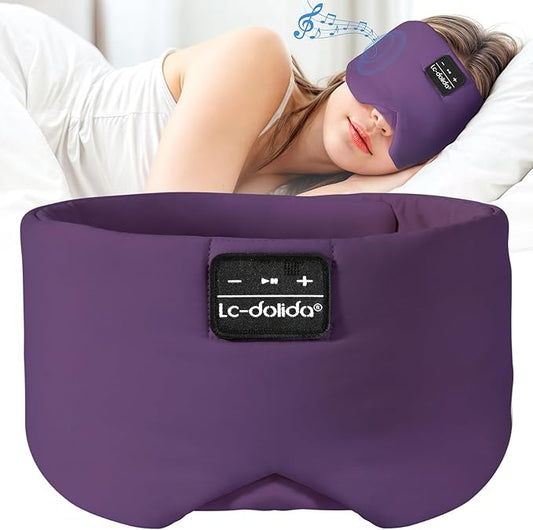 Sleep Mask with Bluetooth 5.4 Headphones Total Blackout Eye Mask for Sleeping Travel and Relaxation