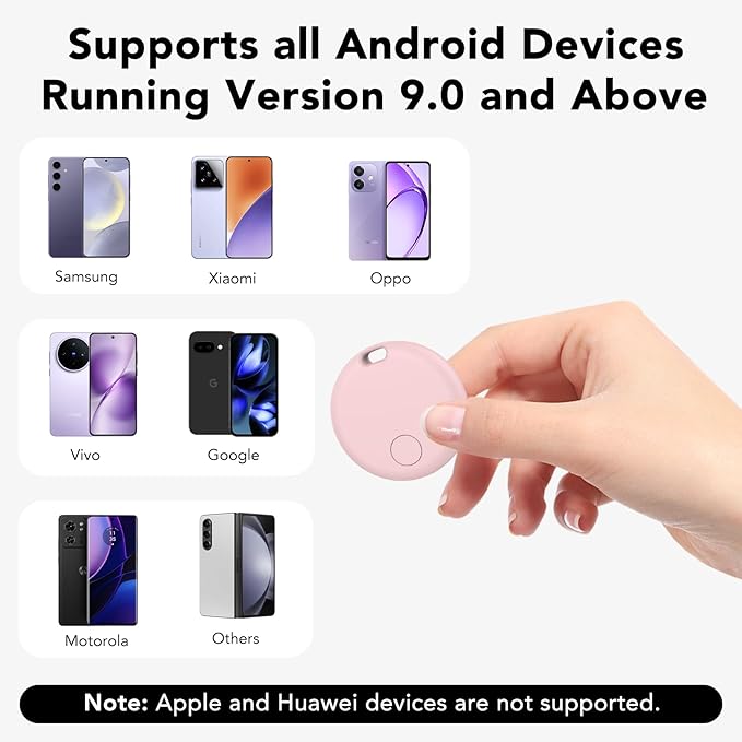 Bluetooth Tracker Tag for Android 2-Pack – GPS Item Finder for Keys, Wallet & Luggage, No Monthly Fee