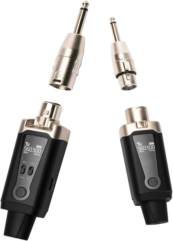 STRICH M2 UHF Wireless XLR Mic Transmitter & Receiver, 16 Channels