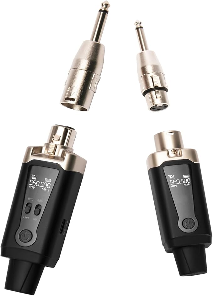 STRICH M2 UHF Wireless XLR Mic Transmitter & Receiver, 16 Channels