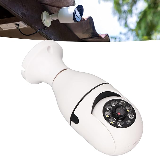 Cuifati Light Bulb Security Cameras Outdoor, 2.4G 5G 1080P HD 5MP Security Light Bulb Camera, Night Two Way Audio Function Motion Detection Home Security Camera
