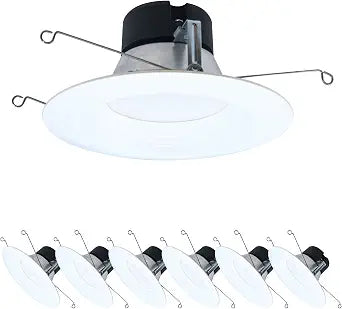 Halo LT 5/6 inch LED recessed Can light Trim, 3000K, dimmable, 600lm 6PK