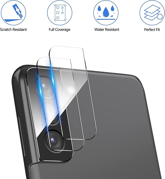 YWXTW 3 Pack for Samsung Galaxy S22 / S22 Plus Camera Lens Protector, 9H Tempered Glass, Anti Scratch, Ultra Thin