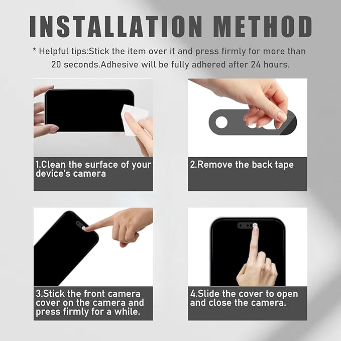 Front Camera Cover Compatible for iPhone 14Pro/14 Pro Max/15/15Plus/15Pro/15Pro Max,Protect Privacy and Security,Not Affect Face ID,Protect Privacy and Security,Not Affect Face ID,2 Pack-Silver