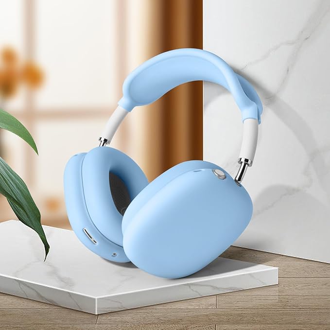 Filoto Case for Airpods Max Headphones, Ear Pad Case Cover/Ear Cups Co ver/Headband for AirPods Max (USB-C/Lightning)(2024/2020), Silicone for Apple Airpod Max, Accessories Cases(Sky Blue)