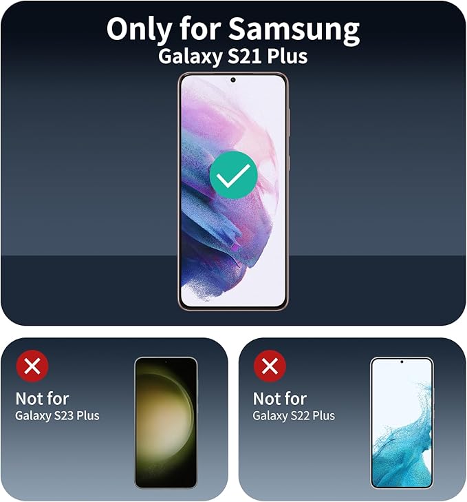 Privacy Screen Protector for Samsung Galaxy S21+/S21 Plus, Anti-Spy Tempered Glass, 9H Hardness Anti-Scratch Shatterproof, 2.5D Curved Edges, Case Friendly Bubble-Free Easy Installation – 3 Pack