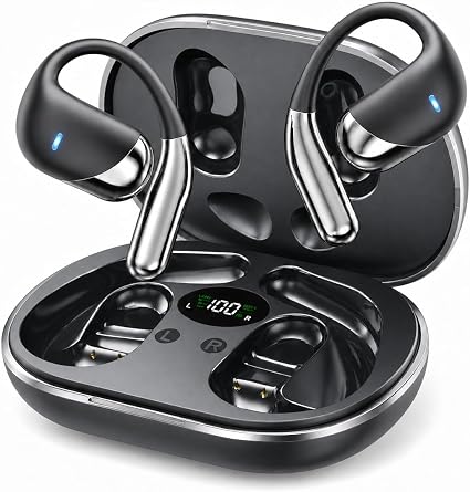 Open Ear Headphones with Earhooks80H Battery IPX7 Waterproof
