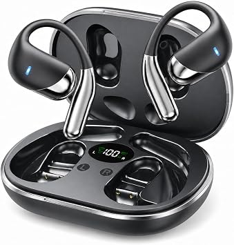 Open Ear Headphones with Earhooks80H Battery IPX7 Waterproof