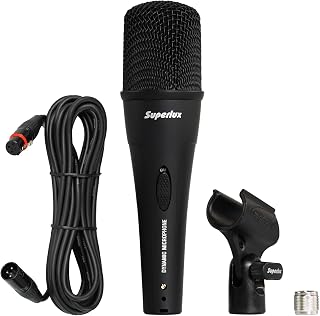 Superlux Professional Dynamic Vocal Microphone Wired for Singing, Premium Directional Sound Capture with Low Handling Noise & 23ft XLR Audio Cable, Live Stage, Podcasts, Karaoke & Studio Recording - Image 1