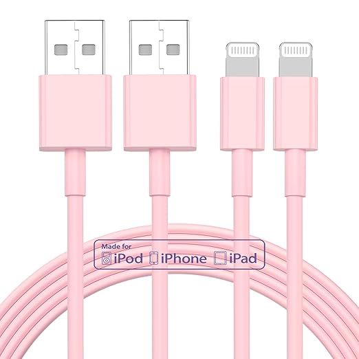 2pack 10ft iPhone Charger, [Apple MFi Certified] Long iPhone Charger Cord 10 ft, Apple Lightning to USB Cable, 10 Foot Fast Charging Cords for iPhone Charger 14/13/12/11/13 Pro/13 Max/X/XS/XR/XS,Pink - Image 6