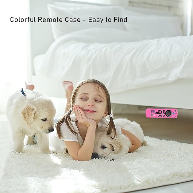 LEFXMOPHY 3-Pack Remote Case for TV 3rd Gen 2021 Glow in The Dark, Voice Remote Protective Silicone Cover Glow in Dark with Lanyard (Fluorescent Green/Pink/Blue)