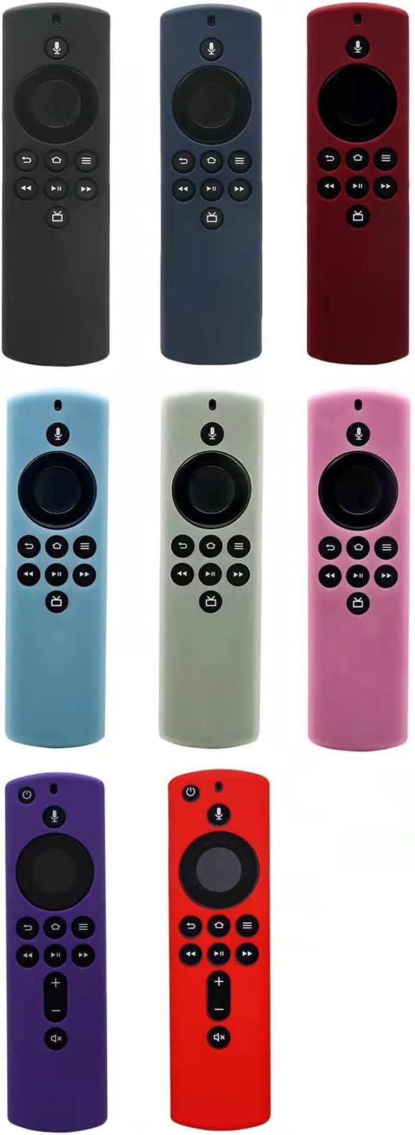 TV Stick 4K Remote Cover with Holder, 2 in 1 Silicone Remote Case Combo, Compatible for Tags and Tile Sticker 2020 and TV (3rd Gen)/ All-New 2nd Gen Remote Control, Red