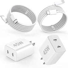 iPhone Charger Fast Charging,[Apple MFi Certified] 45W Dual Quick Apple Charger 2Pack 6FT Type C Block USB C to C Cable for iPhone 17E/17 ProMax/Air/17 Pro/16 Pro Max/16Pro/16E/15 ProMax/Plus,iPad Pro - Image 1