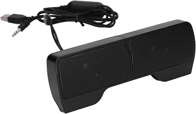 Zerodis Laptop Speakers, USB Powered Wired Monitor Soundbar Stereo Sound with Screen Clip USB Powered Mini Computer Speaker for Monitor Notebook Tablets TV