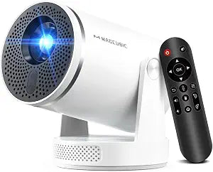 Mini Projector with Wifi 6 and Bluetooth 5.4, Smart Portable Projector 4K Support, Android 14 & 400 ANSI, Auto Focus & Keystone, 1080P Small Proyector Magcubic HY320Pro for Bedroom, Movie, Outdoor