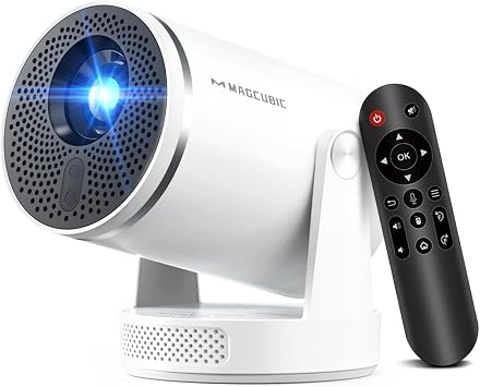 Mini Projector with Wifi 6 and Bluetooth 5.4, Smart Portable Projector 4K Support, Android 14 & 400 ANSI, Auto Focus & Keystone, 1080P Small Proyector Magcubic HY320Pro for Bedroom, Movie, Outdoor