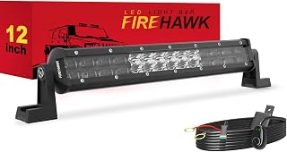 Firehawk LED Light Bar 12 Inch 40,000LM, 2026 New Japanese L-A-B Chips, Spot Flood Combo Beam, Driving Off Road Fog Work for Truck Pickup ATV UTV SUV Cart IP68 Waterproof with 12V Wiring Harness kit - Image 1