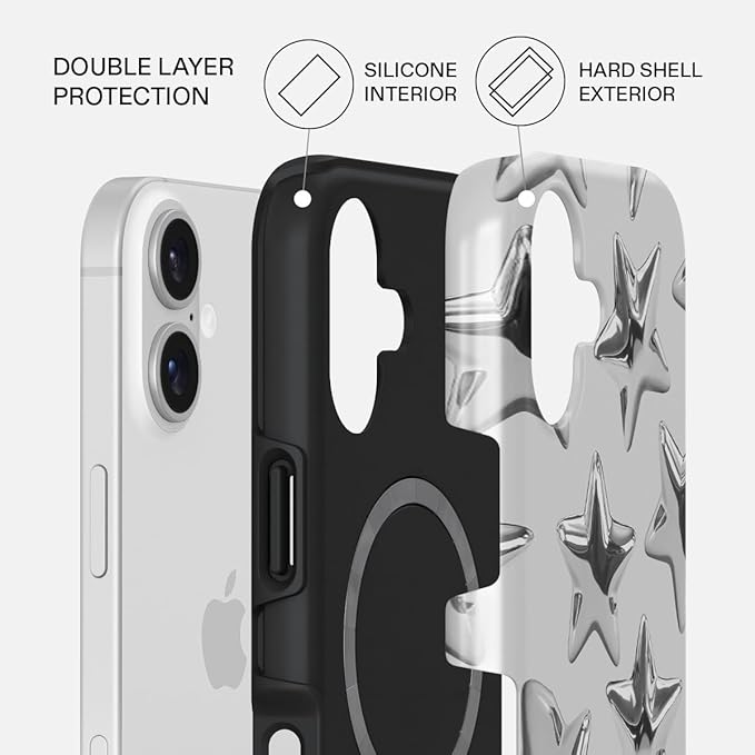 BURGA Phone Case for iPhone 17 - Cute, Trendy, Aesthetic, Pattern Phone Cover, Hard Shell Protection - fits Apple iPhone 17 Case for Women and Men